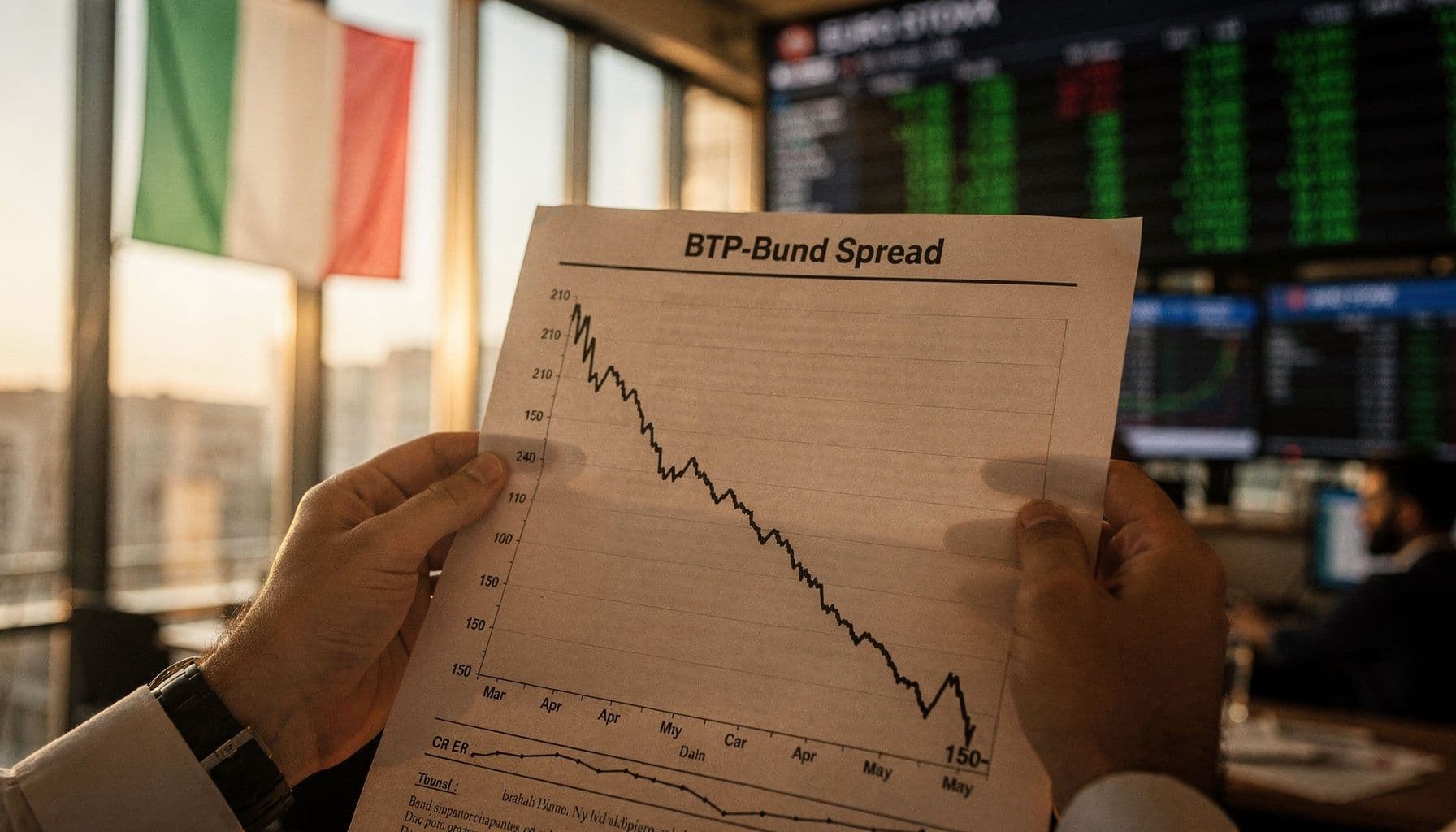 Spread Btp-Bund crolla a 70 punti: cosa significa per i risparmiatori italiani